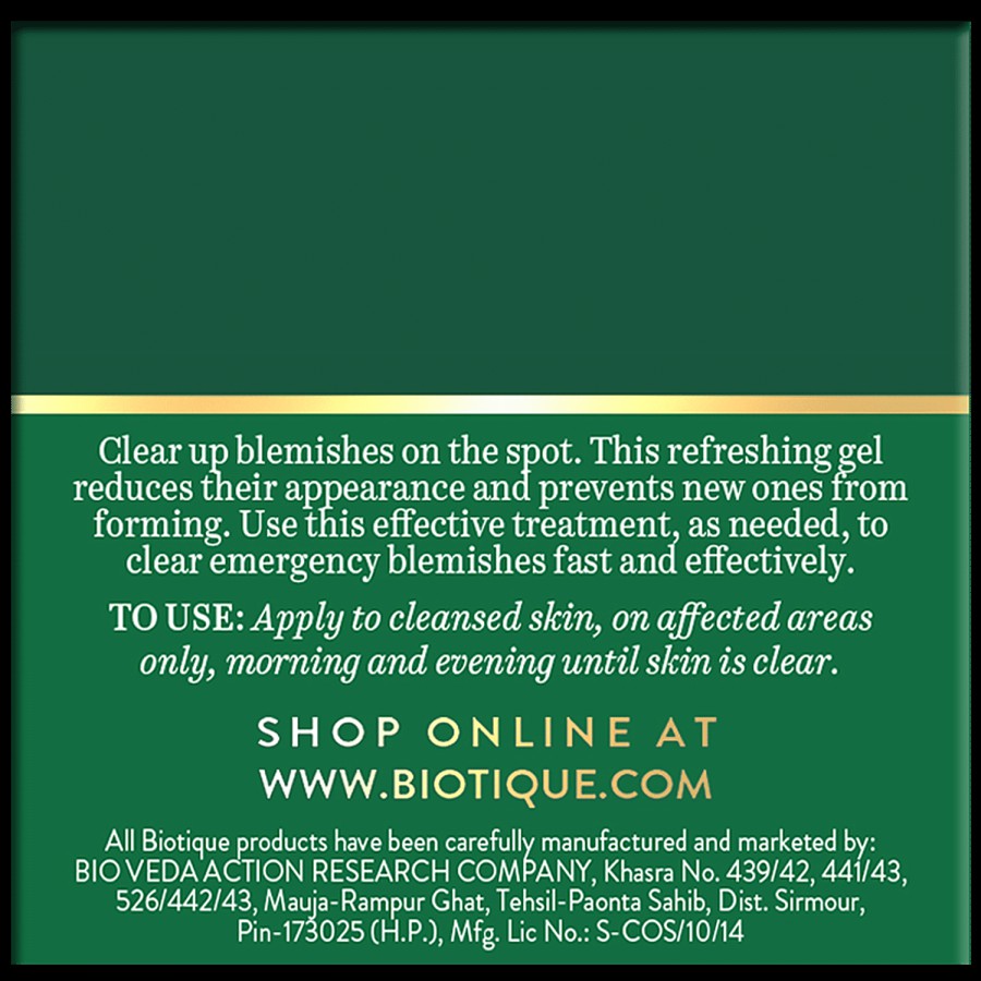 BIOTIQUE Tea Tree Targeted Skin Clearing Gel