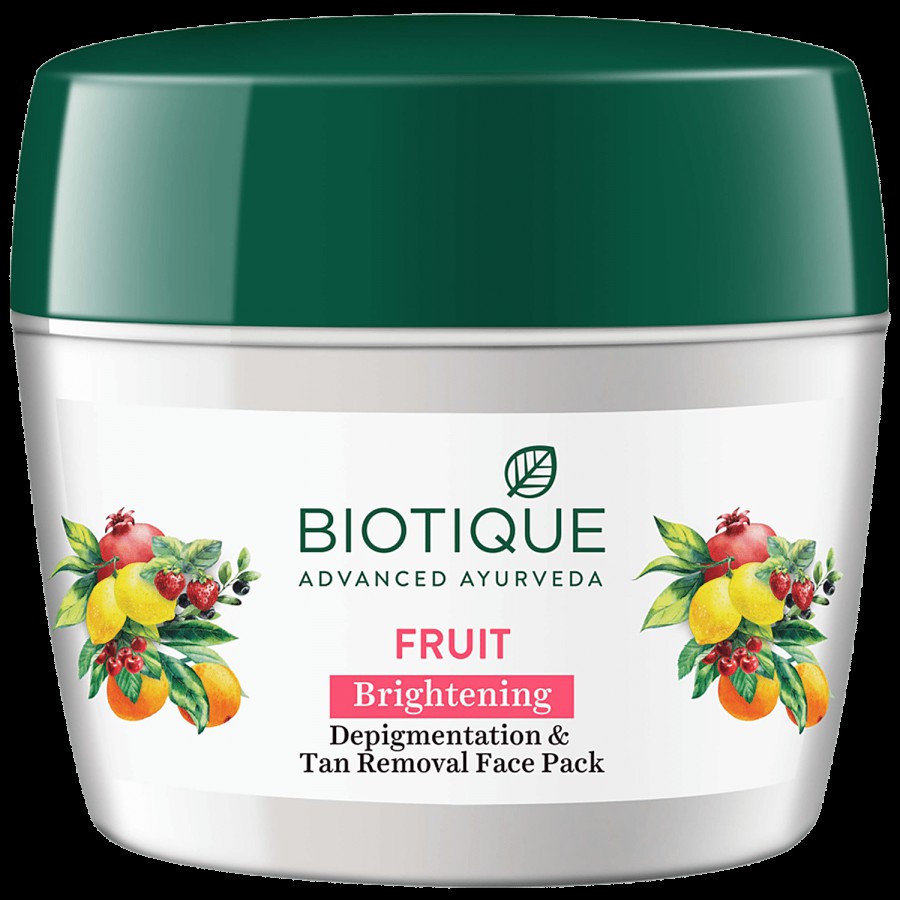 BIOTIQUE Whitening Depigmentation & Tan Removal Face Pack - Fruit