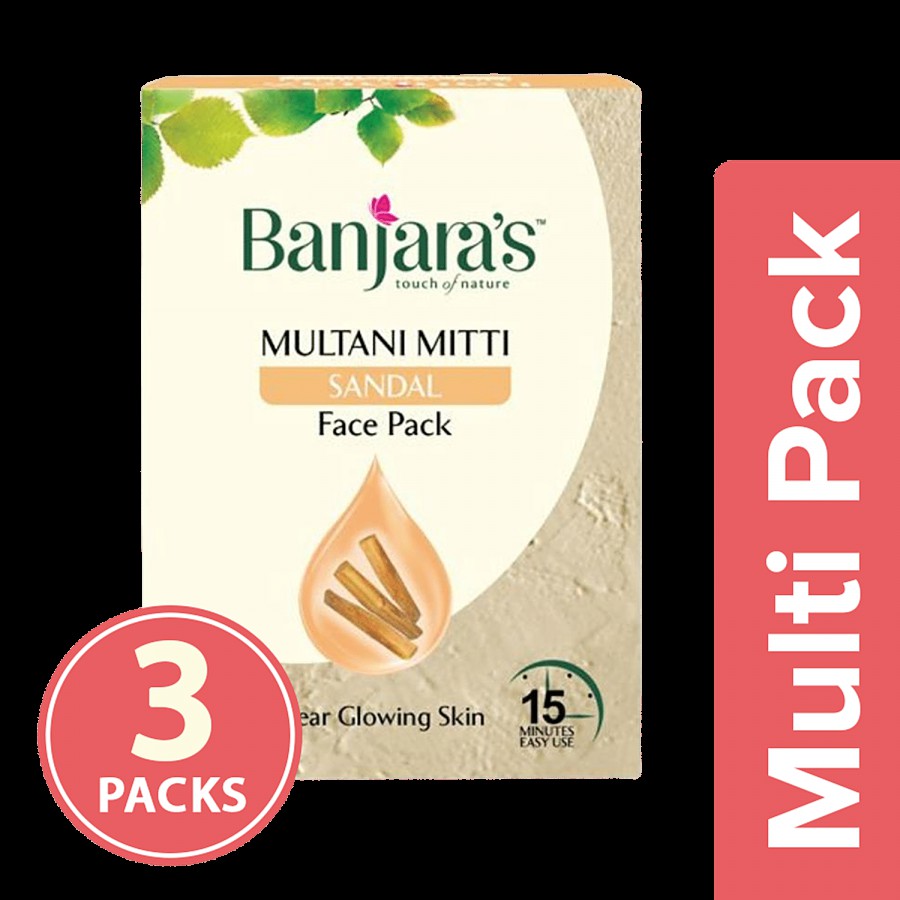 Banjara's Multani Mitti + Sandal Face Pack Powder