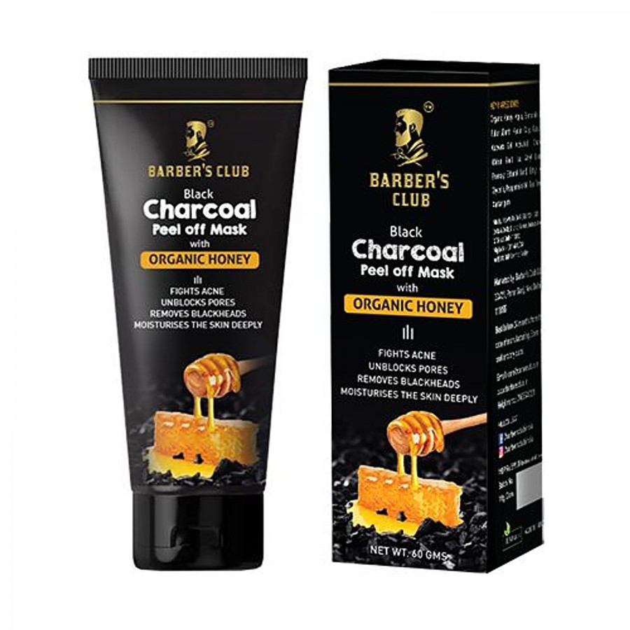 Barber's Club Black Charcoal Peel Off Mask With Organic Honey