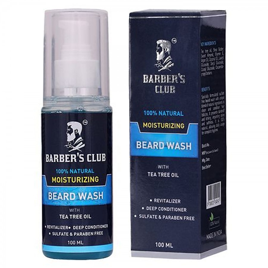 Barber's Club Moisturizing Beard Wash With Tea Tree Oil - 100% Natural