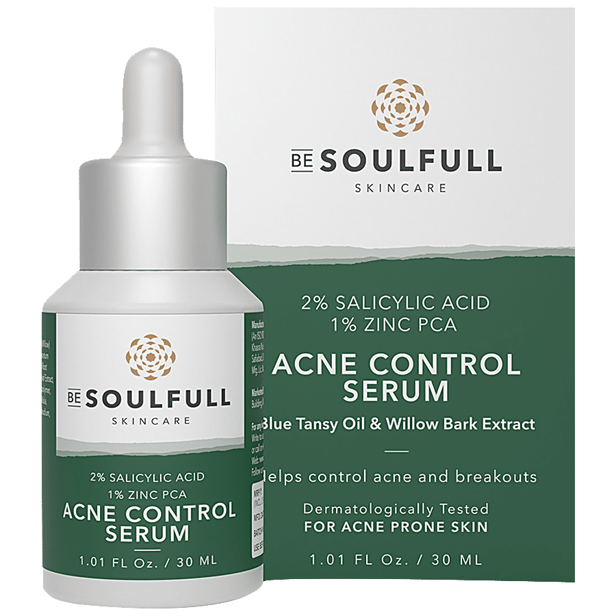 Be Soulfull Acne Control Serum - With 2% Salicylic Acid & 1% Zinc PCA