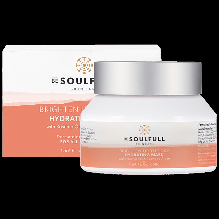 Be Soulfull Hydrating Mask - With Rosehip Oil & Seaweed Algae