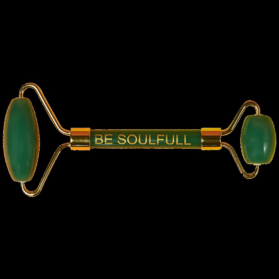 Be Soulfull Jade Face Massage Roller - With Natural Green Stone