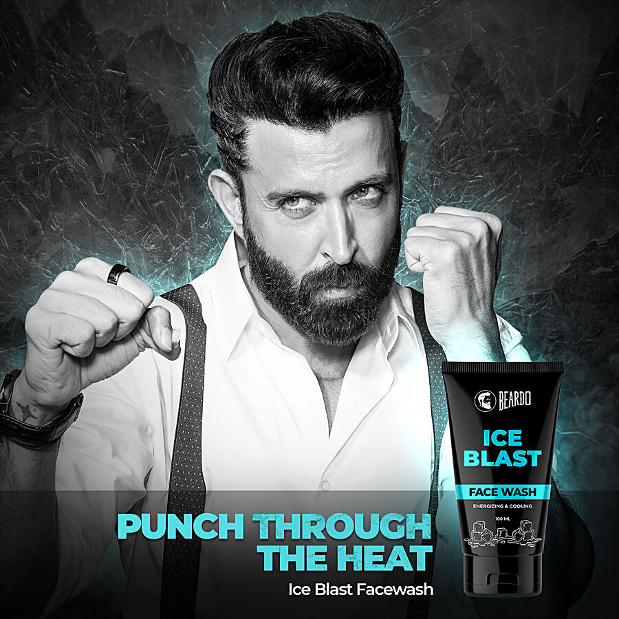 Beardo Ice Blast Face Wash - Energizing & Cooling