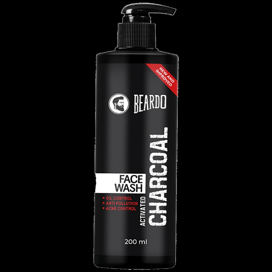 Beardo Activated Charcoal  Face Wash - Acne & Oil Control