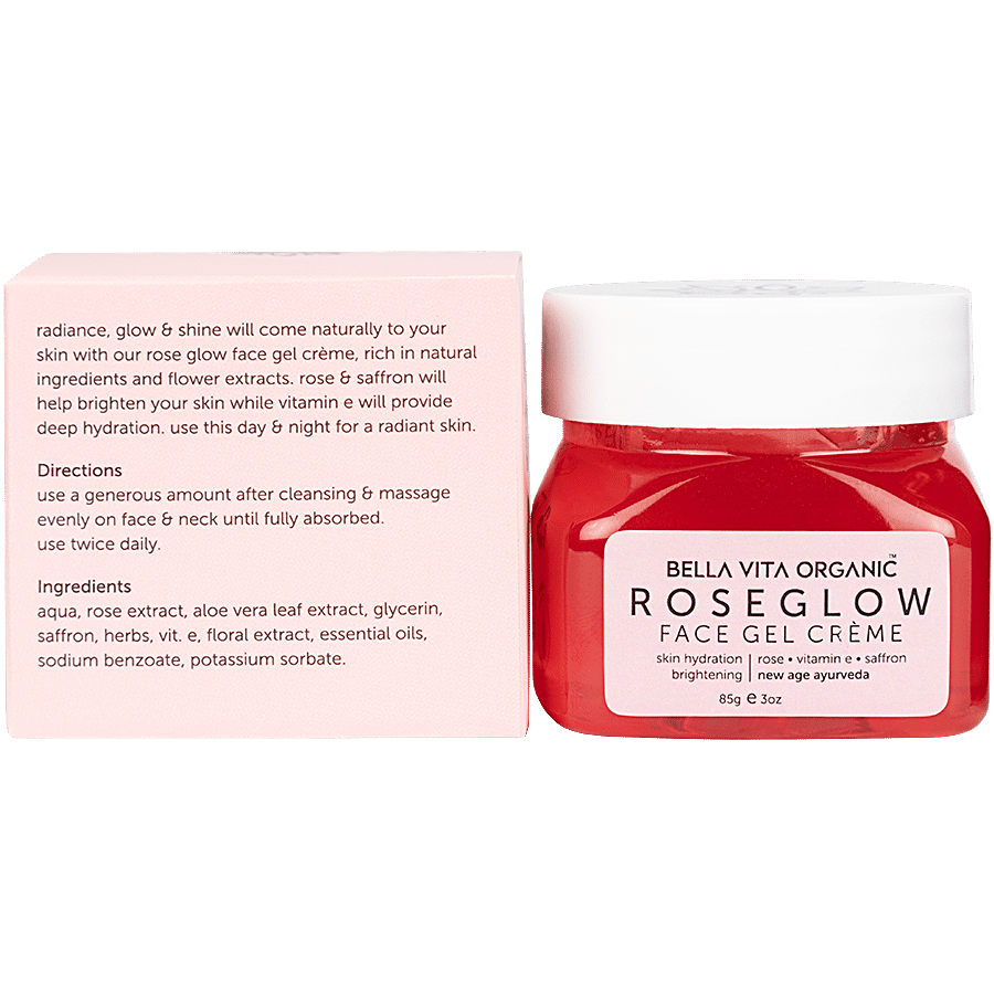 Bella Vita Organic Rose Glow Face Gel Cream