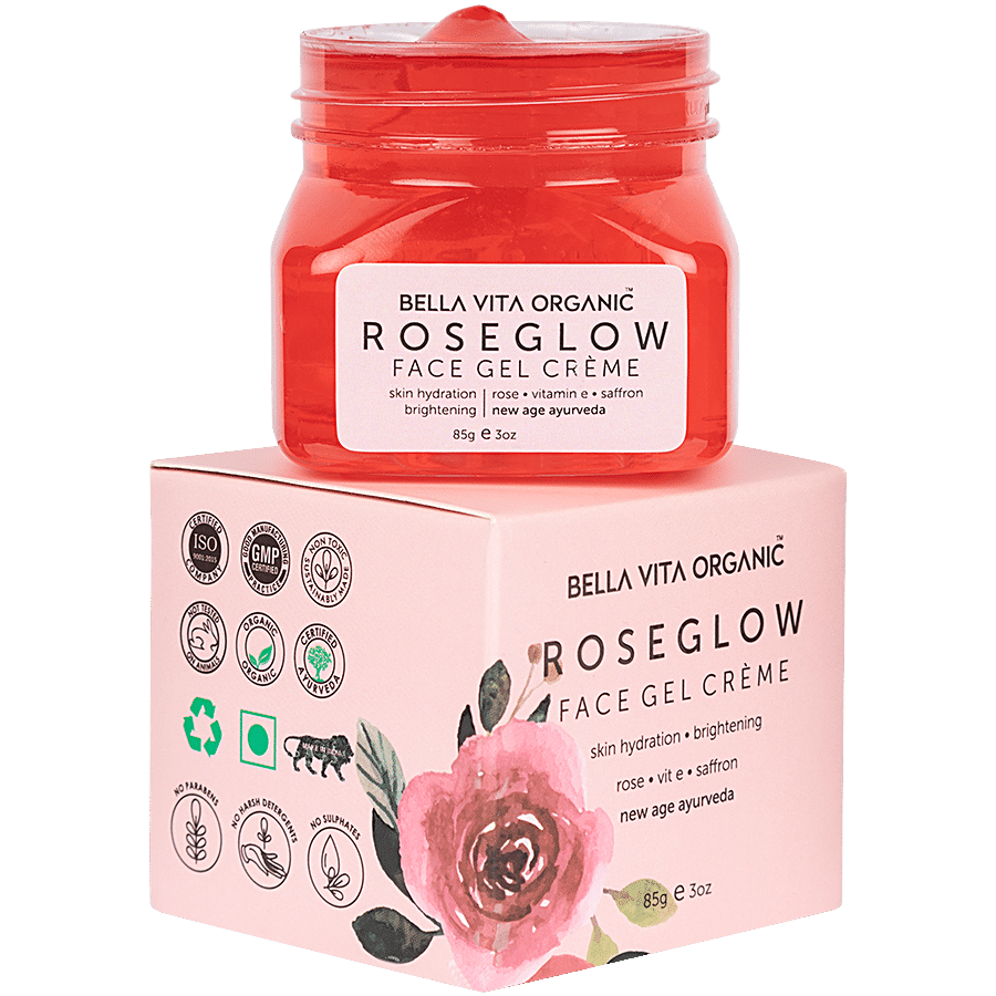 Bella Vita Organic Rose Glow Face Gel Cream