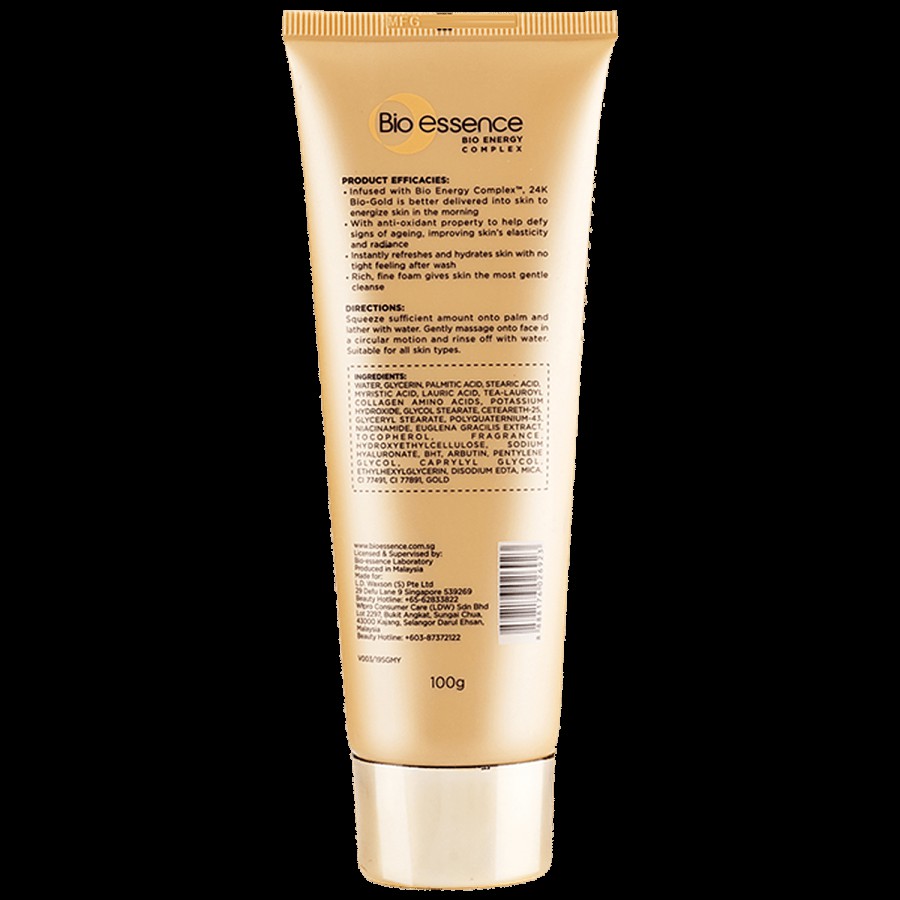 Bio-essence Bio-Gold Radiance Cleanser - For Glowing & Smooth Skin