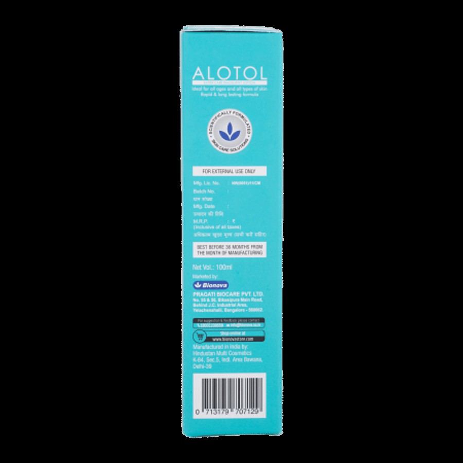 Bionova Alotol Lotion With Vitamin C & Vitamin D - Intense moisturizing