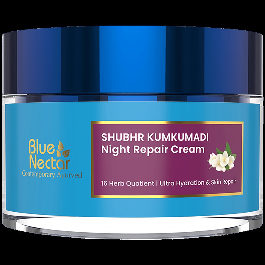 Blue Nectar Shubhr Kumkumadi Night Repair Cream - For Women