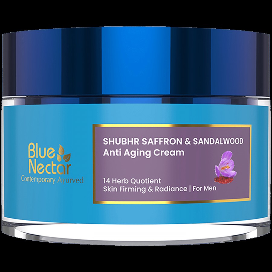 Blue Nectar Shubhr Saffron & Sandalwood Anti-aging Cream - For Men