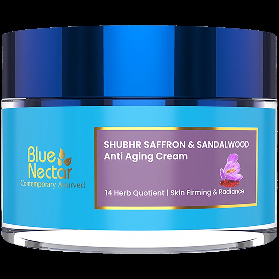 Blue Nectar Shubhr Saffron & Sandalwood Anti ageing Cream - For Women