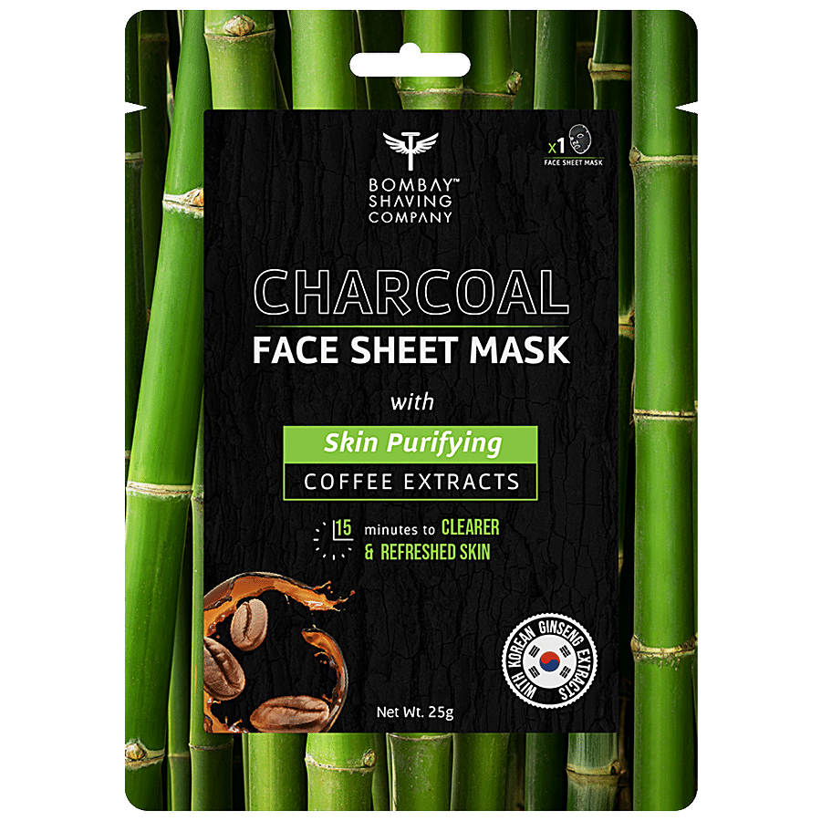 Bombay Shaving Company Charcoal Face Sheet Mask