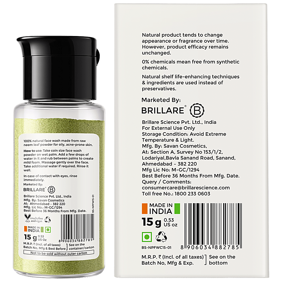 Brillare Neem Powder Face Wash For Clear