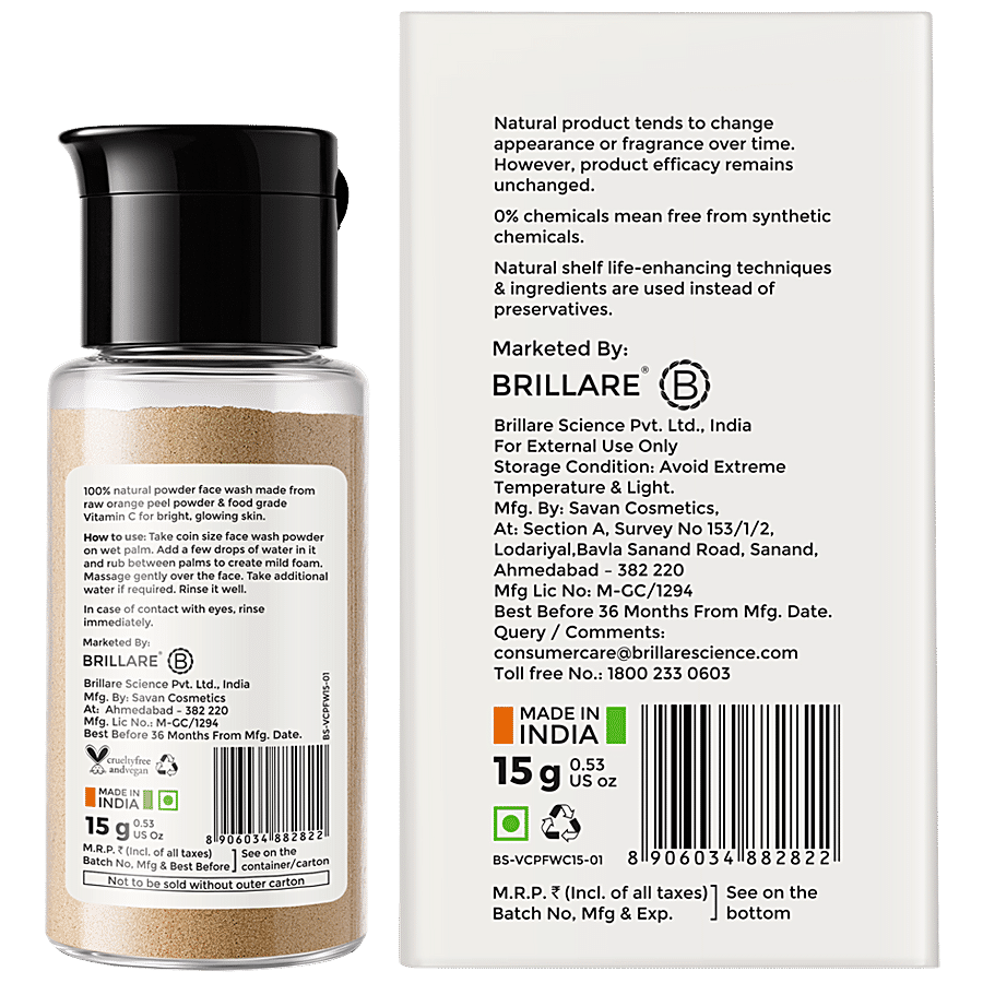 Brillare Vitamin C Powder Face Wash For Glowing