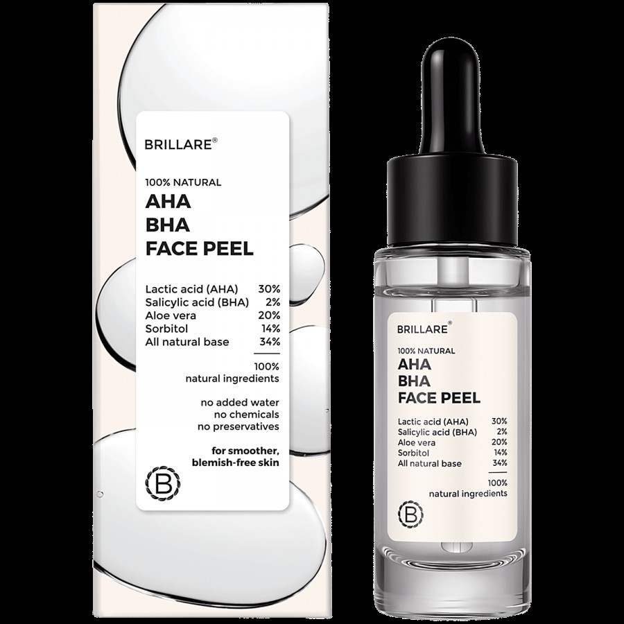 Brillare AHA BHA Face Peel - For Smoother & Blemish-Free Skin