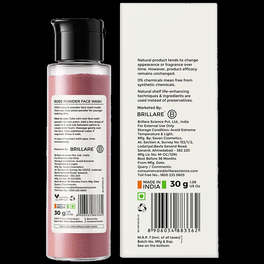 Brillare Face Wash - Rose Powder