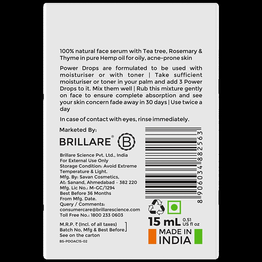 Brillare Oil Away Power Drops - For Acne-Prone Skin