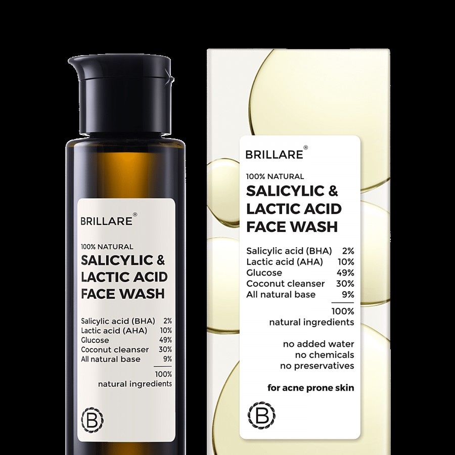 Brillare Salicylic & Lactic Acid Face Wash For Clear