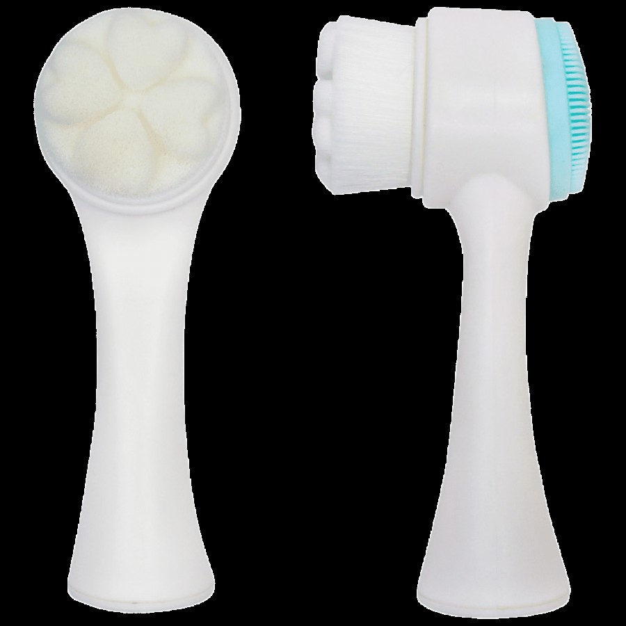 Bronson professional 2 In 1 Soft Bristles Face Cleansing Brush - Colour May Vary