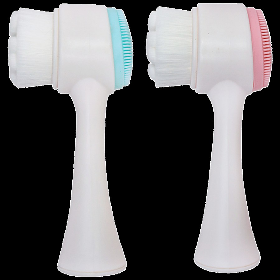 Bronson professional 2 In 1 Soft Bristles Face Cleansing Brush - Colour May Vary