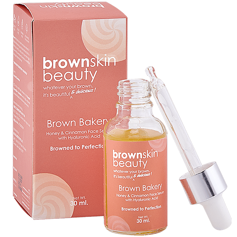 BrownSkin Beauty Brown Bakery Honey & Cinnamon Face Serum With Hyaluronic Acid - Hydrates Skin