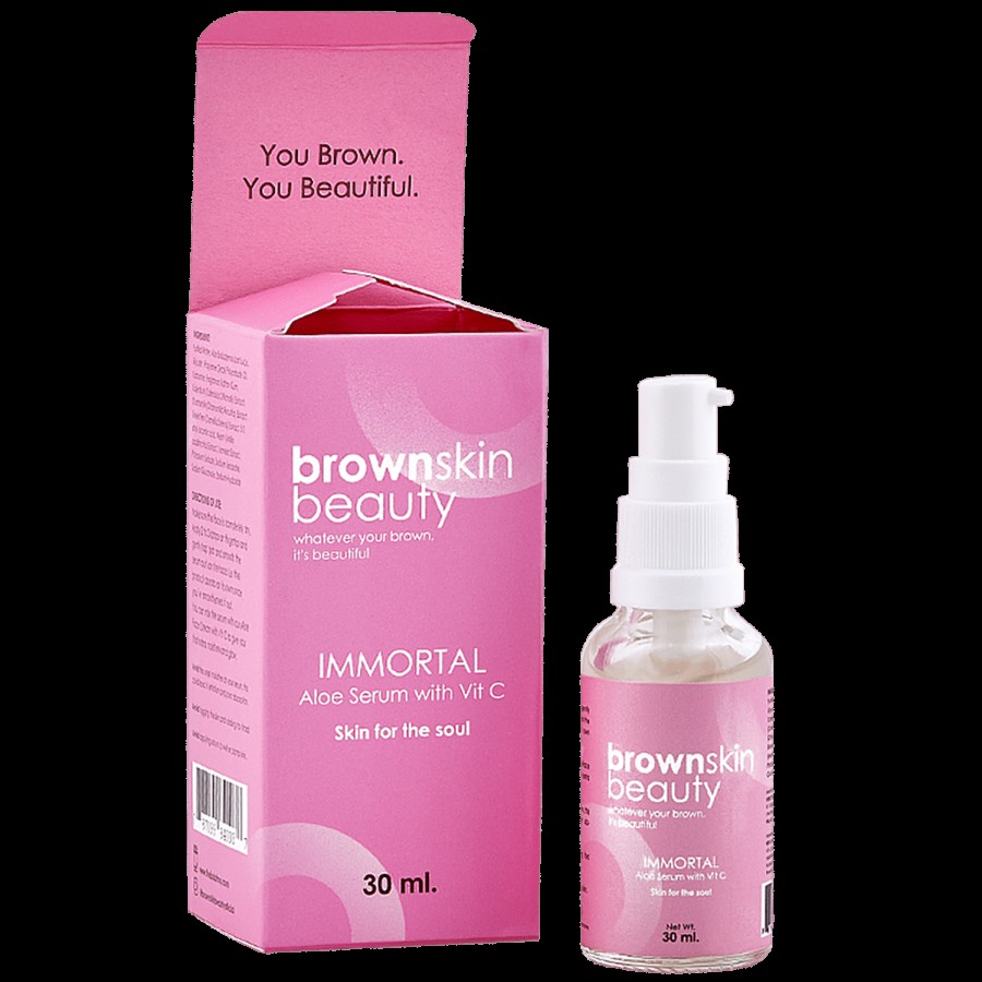 BrownSkin Beauty Immortal Aloe Serum With Vitamin C - Reduces Pigmentation