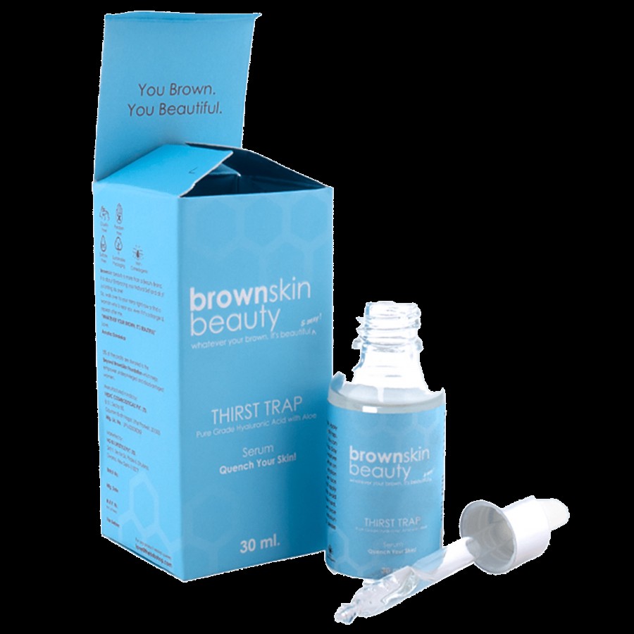 BrownSkin Beauty Thirst Trap Serum - Pure Grade Hyaluronic Acid & Aloe