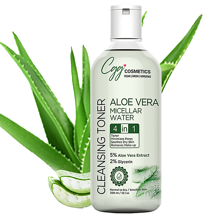 CGG Cosmetics Aloe Vera Micellar Water 4 In 1 Toner - Removes Makeup|