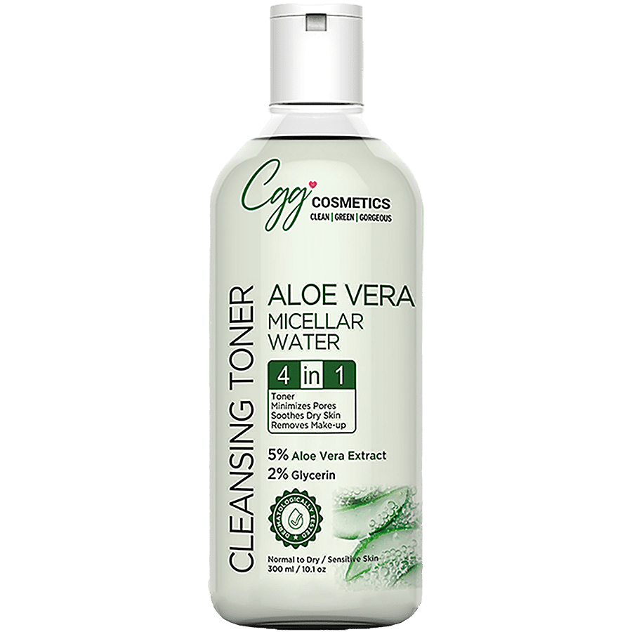 CGG Cosmetics Aloe Vera Micellar Water 4 In 1 Toner - Removes Makeup|