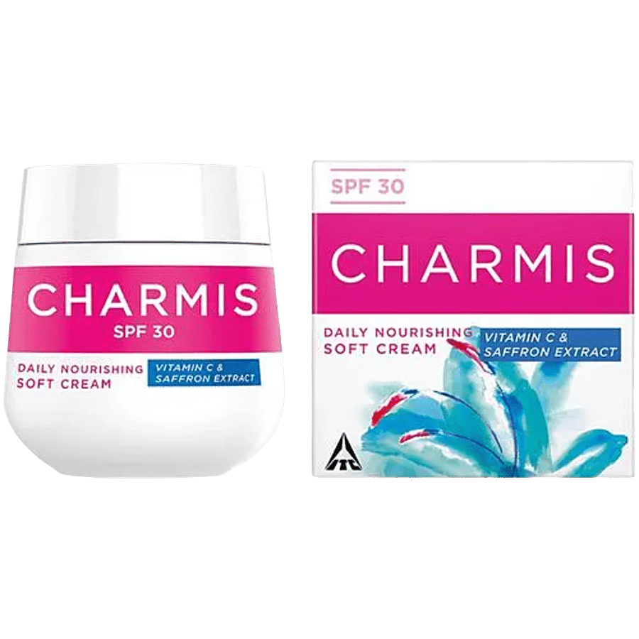 Charmis Daily Nourishing Vitamin C & Saffron Extract Soft Cream - SPF 30