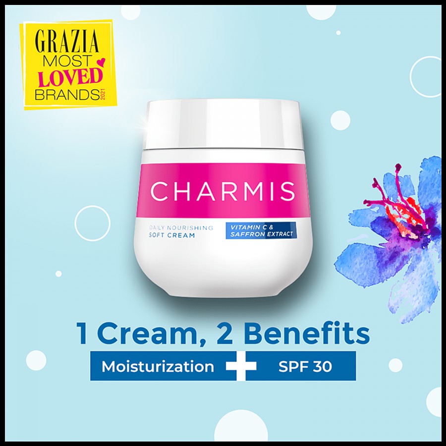 Charmis Glow Combo-Vitamin C Facewash & Soft Cream With Saffron Extract