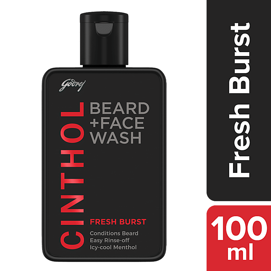 Cinthol 2-in-1 Beard Wash + Face Wash - Fresh Burst