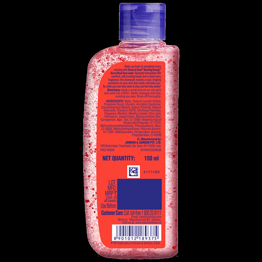 Clean & Clear Morning Energy Face Wash - Berry Blast