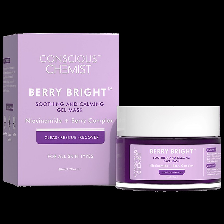 Conscious Chemist Berry Bright Soothing & Calming Face Mask - Niacinamide & Berry Complex