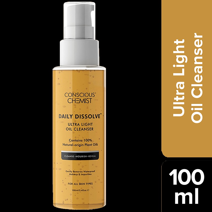 Conscious Chemist Daily Dissolve Ultra Light Oil Cleanser - Removes Makeup & Impurities