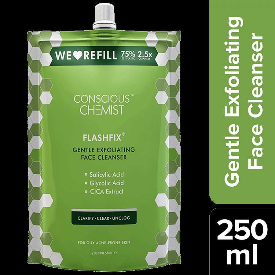 Conscious Chemist Flashfix Gentle Exfoliating Face Cleanser - Salicylic Acid