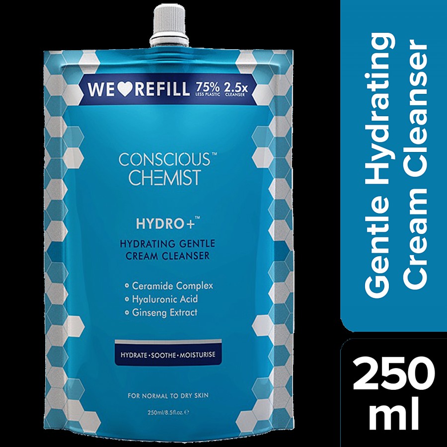 Conscious Chemist Hydro+ Hydrating Gentle Cream Cleanser - Ceramide Complex