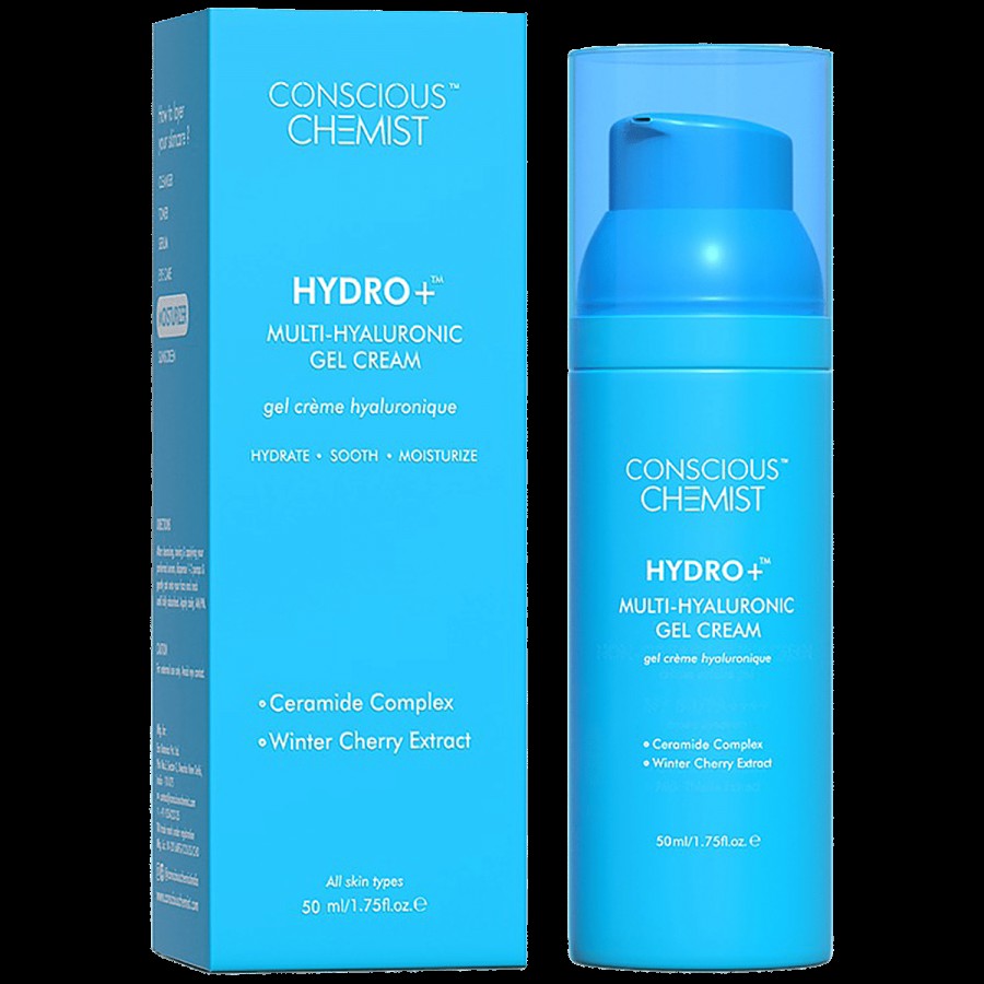 Conscious Chemist Hydro+ Multi Hyaluronic Gel Cream - Ceramide Complex & Winter Cherry Extract