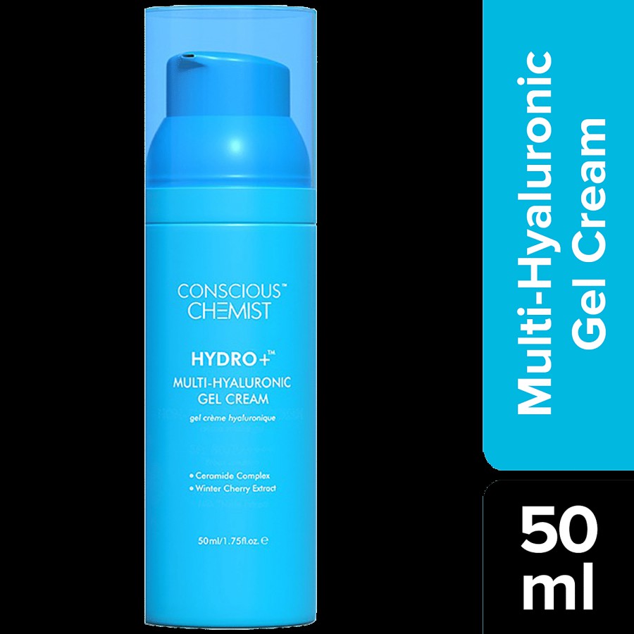 Conscious Chemist Hydro+ Multi Hyaluronic Gel Cream - Ceramide Complex & Winter Cherry Extract