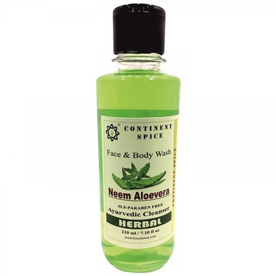 Continent Spice Khadi Ayurvedic Face & Body Wash Cleanser - Neem Aloe Vera