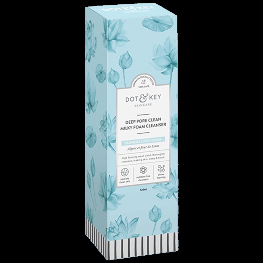 Dot & Key Deep Pore Clean Milky Foam Cleanser - For Clear