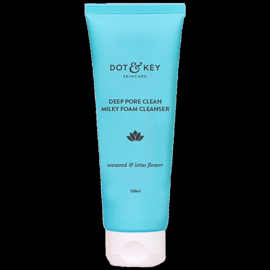 Dot & Key Deep Pore Clean Milky Foam Cleanser - For Clear