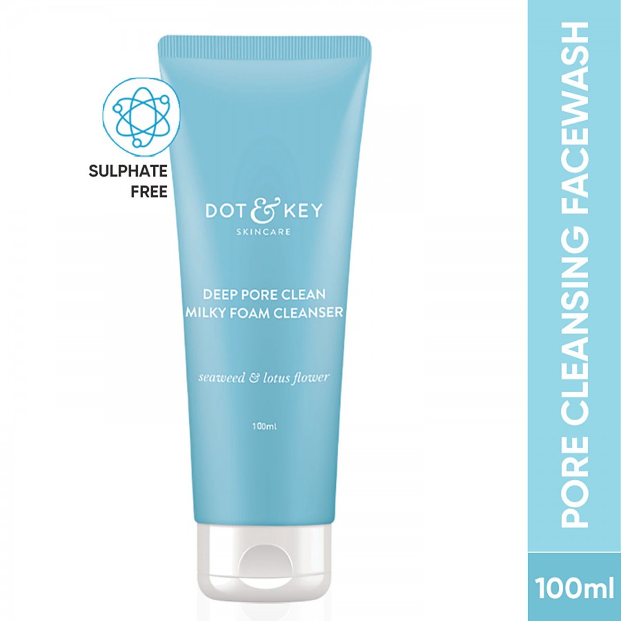 Dot & Key Deep Pore Clean Milky Foam Cleanser - Seaweed & Lotus Flower