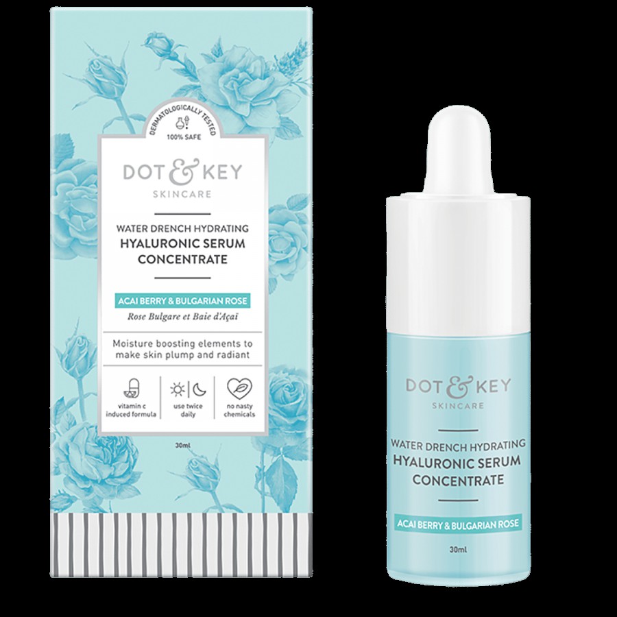 Dot & Key Water Drench Hydrating Hyaluronic Serum Concentrate - Acai Berry & Bulgarian Rose