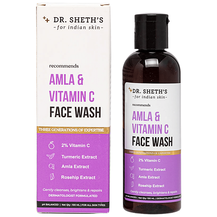 Dr. Sheth's Amla & Vitamin C Face Wash - Cleanses