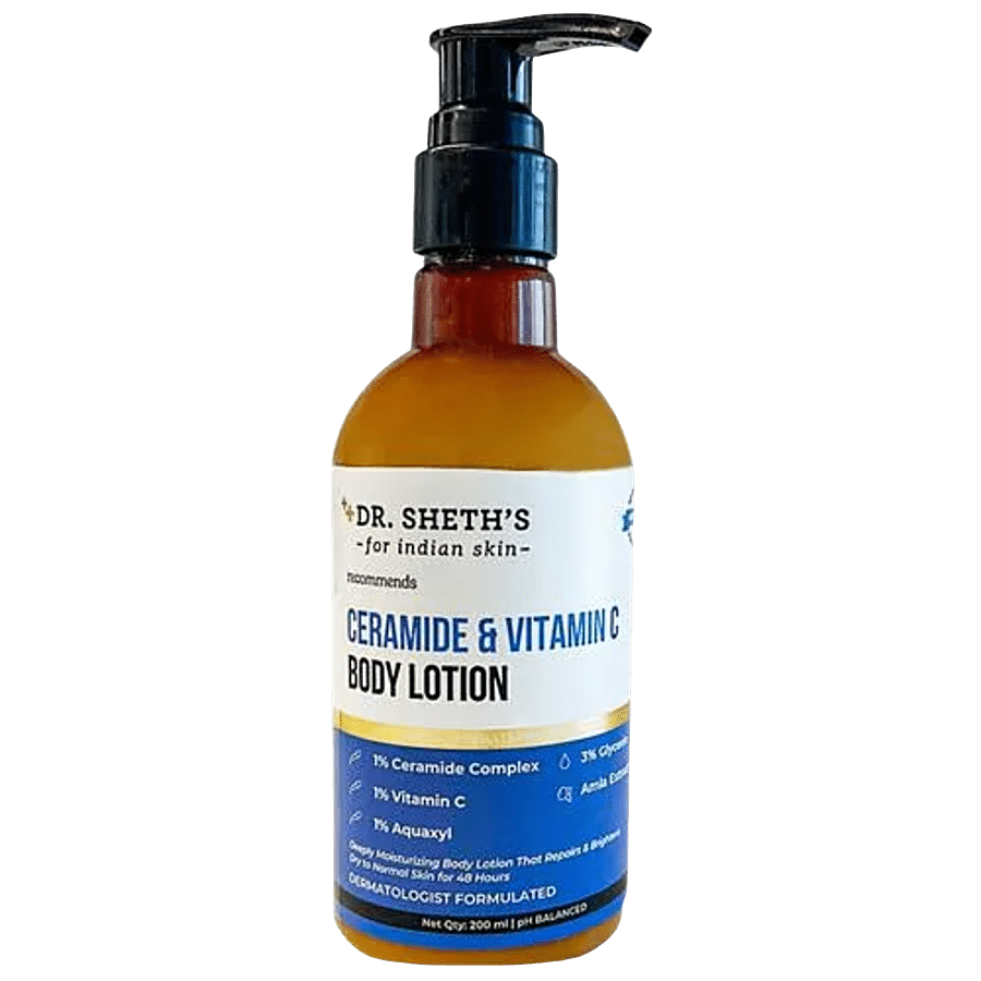 Dr. Sheth's Ceramide & Vitamin C Body Lotion - Deeply Moisturises Skin