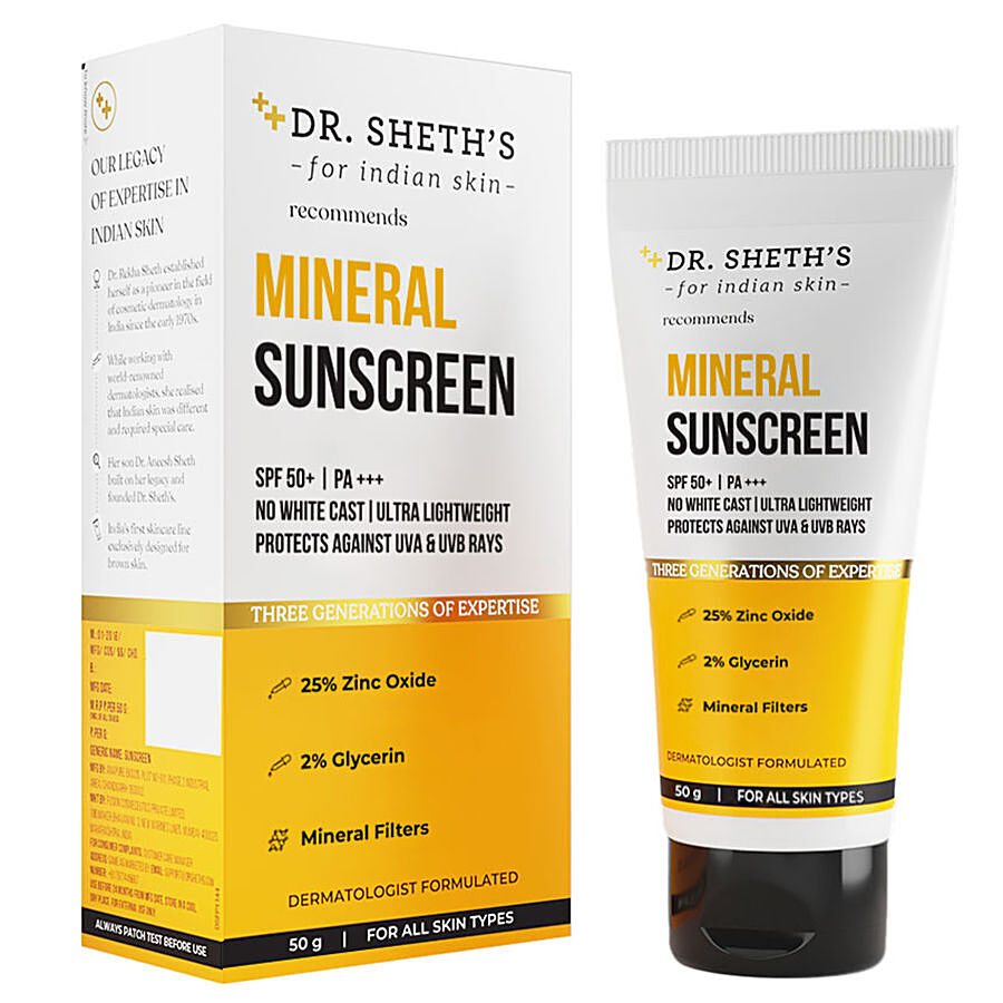 Dr. Sheth's Mineral Sunscreen - SPF 50+