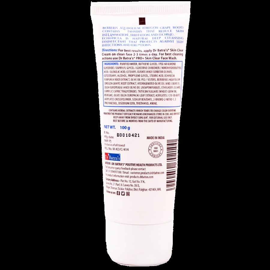 Dr Batra's  Skin Clear Cream - Helps To Reduce Acne